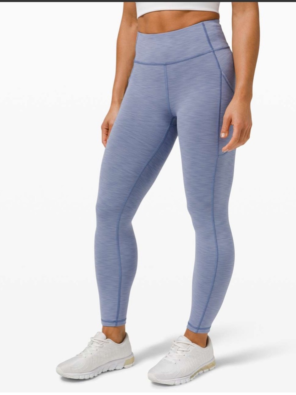 Lululemon Invigorate Tights 25” - Heathered Water Drop - 4 Pockets